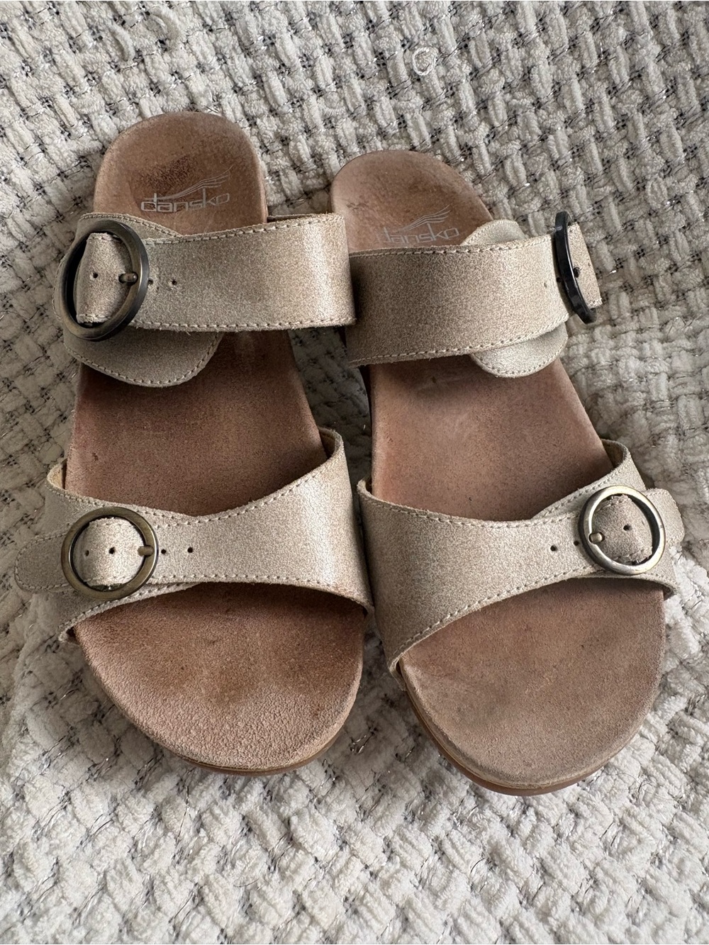 Dansko Beige Taupe Sophie Sandals Size 38
